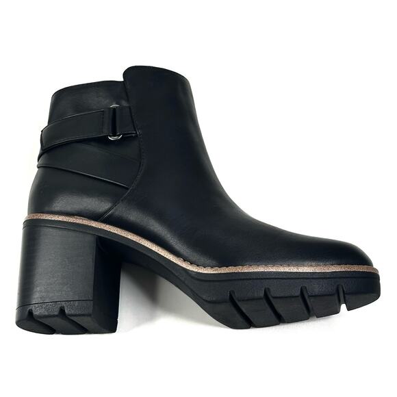 Naturalizer Madalynn Black Faux Leather Strap Bootie Womens Size 8.5M New $185 - Picture 8 of 12